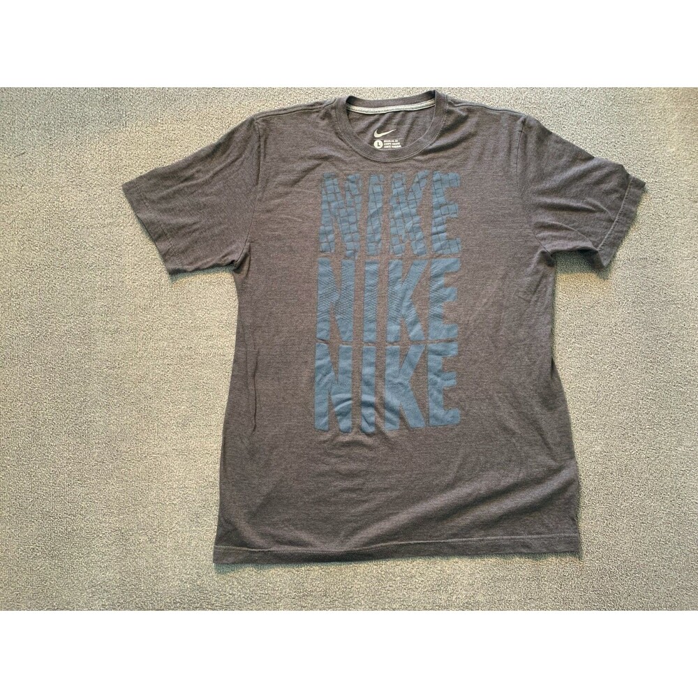 NIKE Mens Gray Short Sleeve T shirt L Large